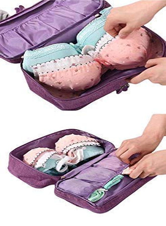 NANIAAY Undergarment & Bra Organizer Travel Pouch Bag - Waterproof, Dustproof Cationic Polyester with Zipper, Multi-Color (Pack of 1) - Image 3
